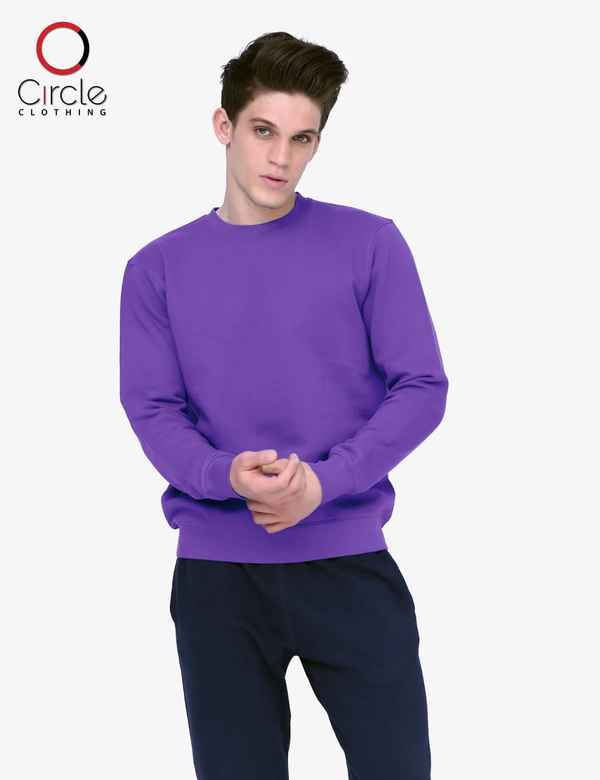 Unisex Fleece Perfect Crewneck Purple Sweatshirt S