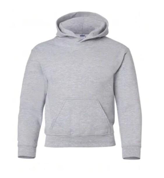 YOUTH PREMIUM HOODIE HEATHER GREY L