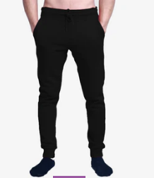 Unisex Active Fleece Jogger Pants - Black  XXL