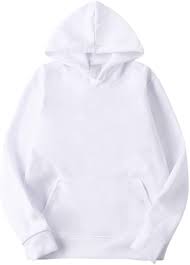 ADULT PULLOVER HOODIE 100% POLYESTER WHITE M