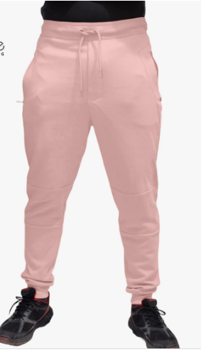 Unisex Active Fleece Jogger Pants - Powder Pink