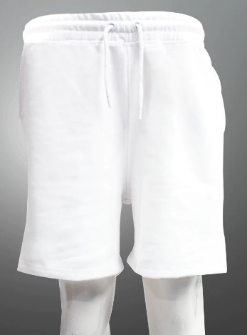 Unisex French Terry White Shorts