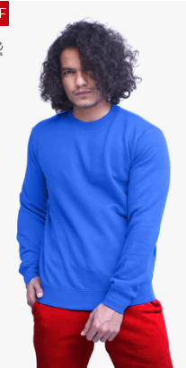 Unisex Fleece Perfect Crewneck Royal Blue Sweatshirt XXXL