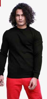 Unisex Fleece Perfect Crewneck  Black Sweatshirt XXXL