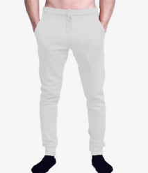 Unisex Fleece Perfect Jogger White Pants  M