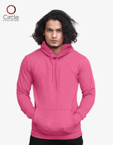 Unisex Fleece Perfect Pullover Charity Pink Hoodie  L