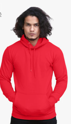 Unisex Fleece Perfect Pullover Red Hoodie  M