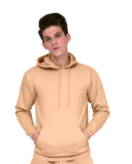 Unisex Fleece Perfect Pullover Sand Hoodie -S