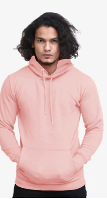 Unisex Fleece Perfect Pullover Powder Pink Hoodie XL