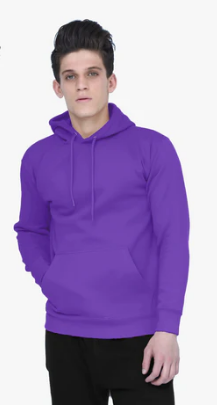 Unisex Fleece Perfect Pullover Purple Hoodie S