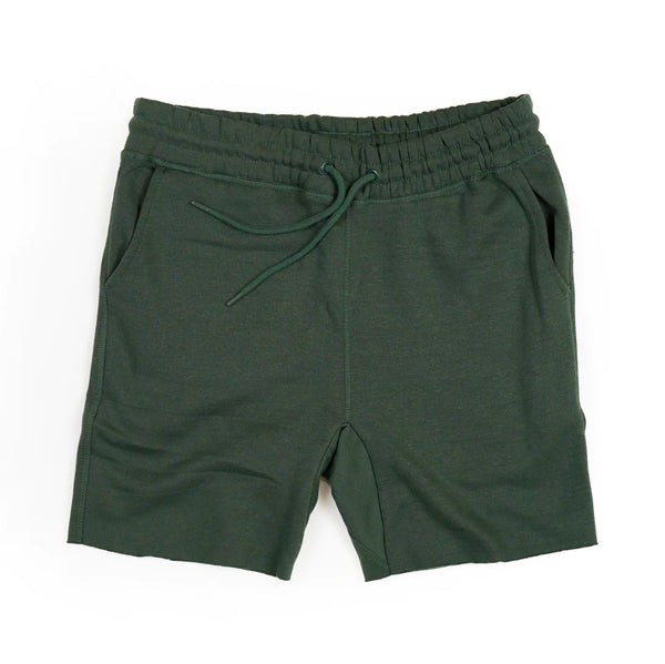 UNISEX CLASSIC PERFECT FLEECE SHORTS MILITARY GREEN  S